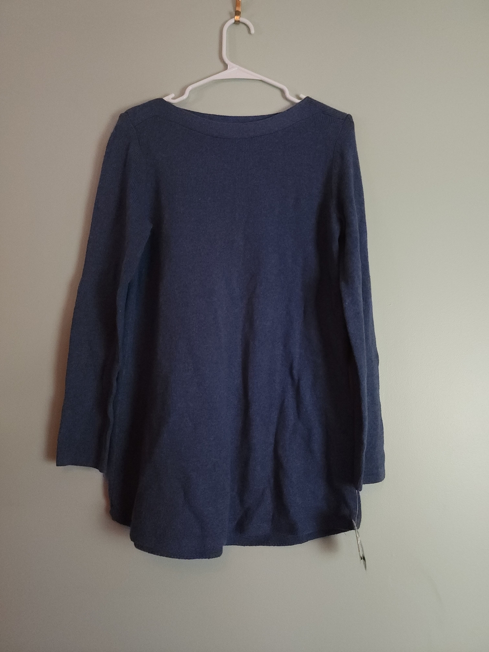 Karen Scott Dark Navy Crew Neck Swing Hem Sweater